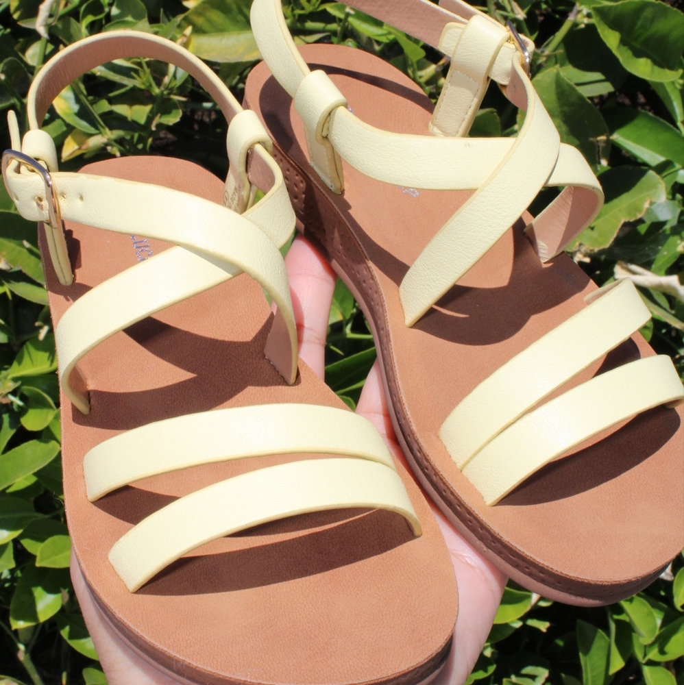 Strappy Yellow Sandals - Picture 2 of 2